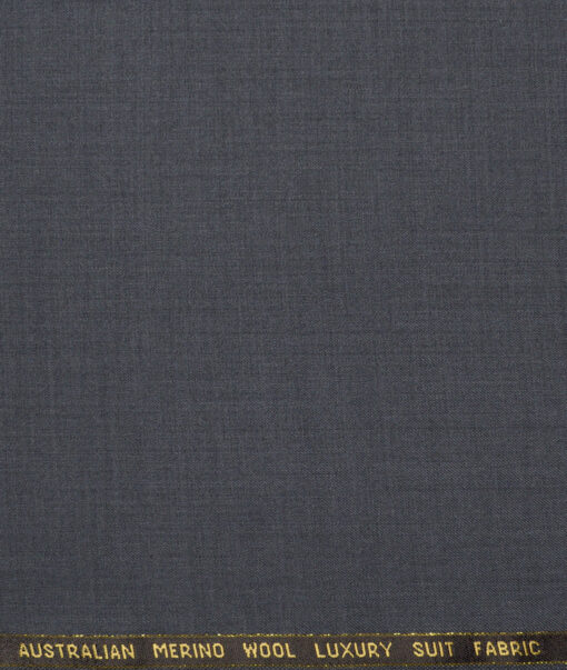 Vercelli Italy Super 160's Self Design 50% Merino Wool Suiting Fabric (Shuttle Grey)