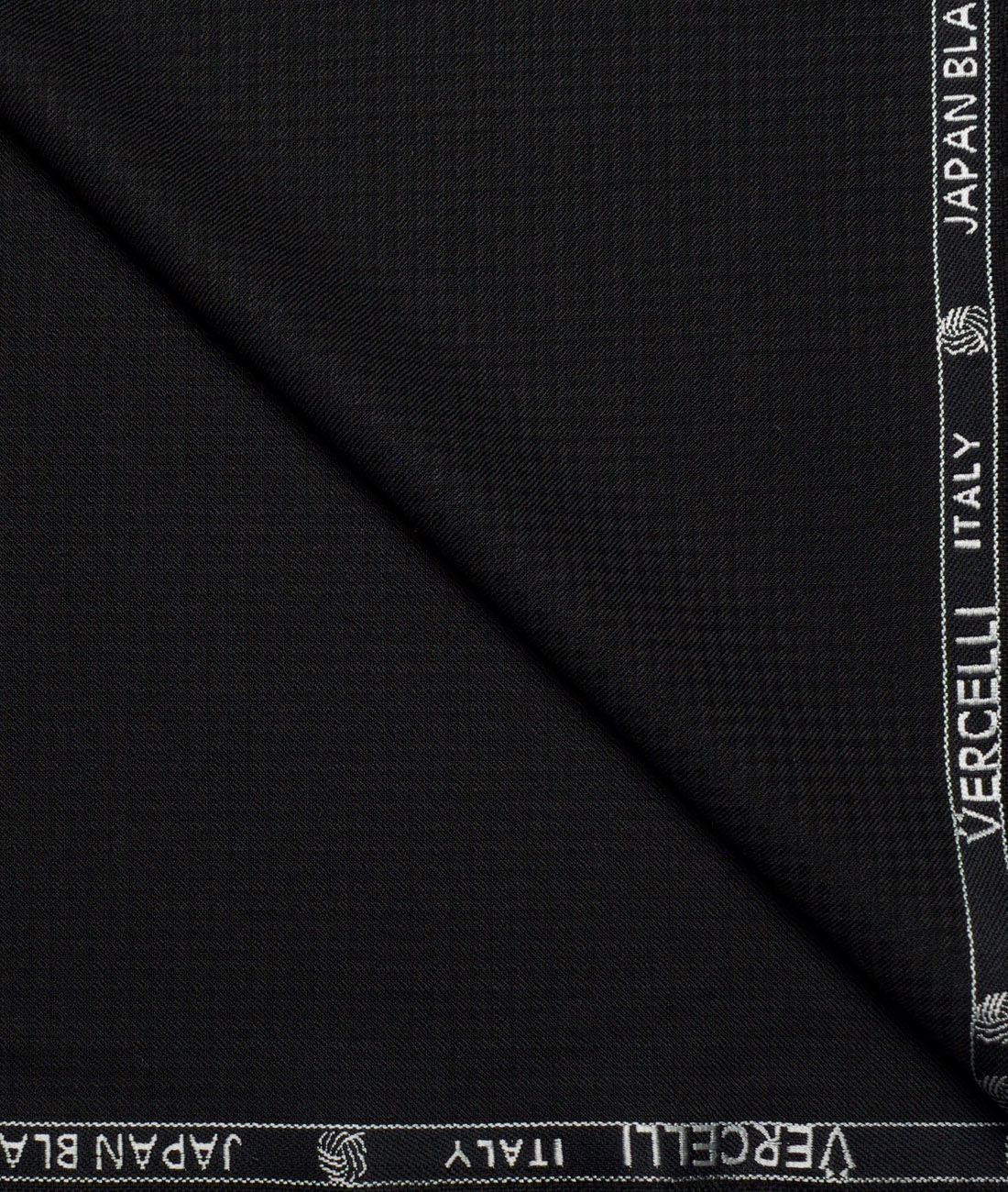 Vercelli Italy Super 140's Structured 70% Merino Wool Suiting Fabric (Black) Vercelli Italy Super 140's Structured 70% Merino Wool Suiting Fabric (Black)