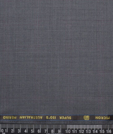 Vercelli Italy Super 150's Checks 70% Merino Wool Suiting Fabric (Grey)