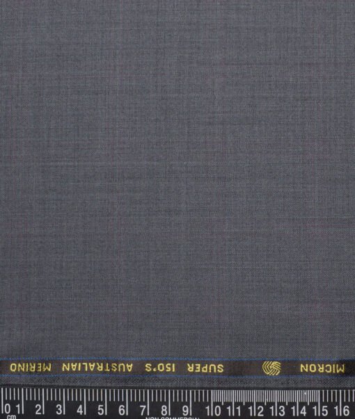 Vercelli Italy Super 150's Checks 70% Merino Wool Suiting Fabric (Grey)