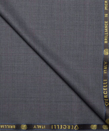 Vercelli Italy Super 150's Checks 70% Merino Wool Suiting Fabric (Grey)