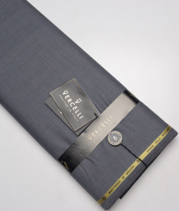 Vercelli Italy Super 150's Checks 70% Merino Wool Suiting Fabric (Grey)