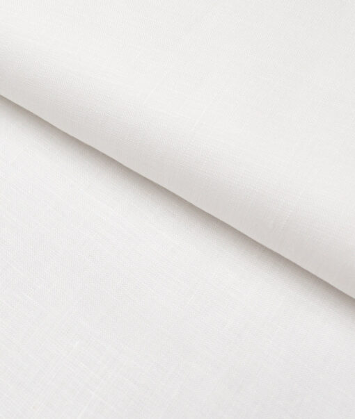 Linen Club 66 LEA European Linen Solids Shirting Fabric (White)