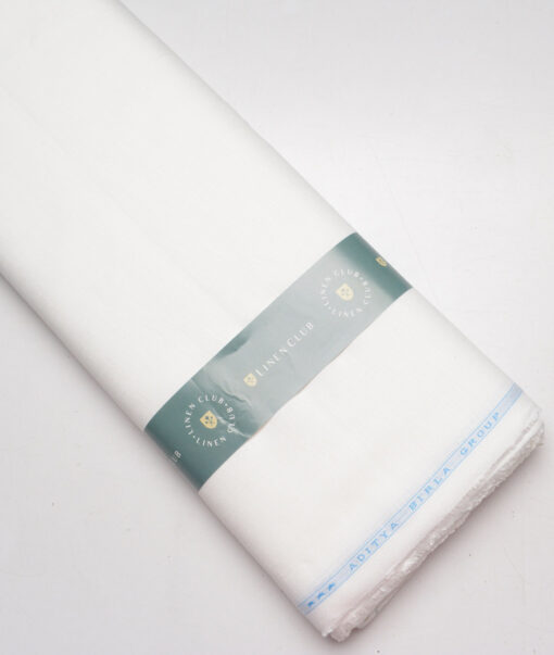 Linen Club 66 LEA European Linen Solids Shirting Fabric (White)