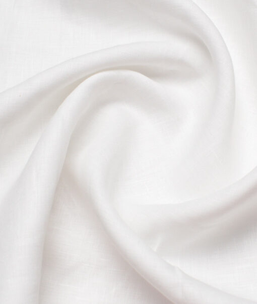 Arvind 70 LEA Irish Linen Solids Shirting Fabric (White)