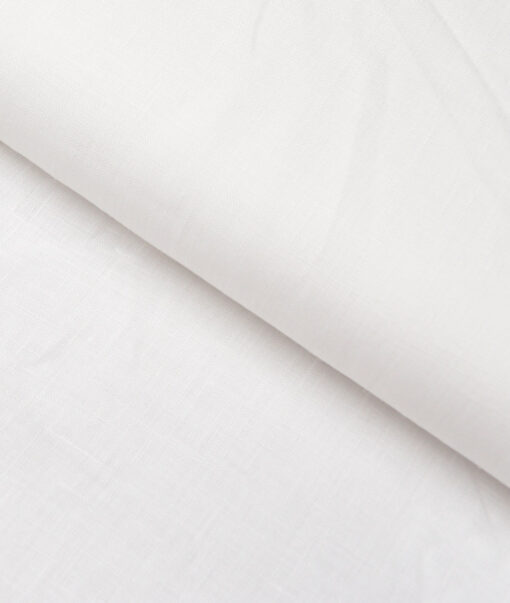 Arvind 70 LEA Irish Linen Solids Shirting Fabric (White)