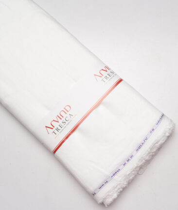 Arvind 70 LEA Irish Linen Solids Shirting Fabric (White)