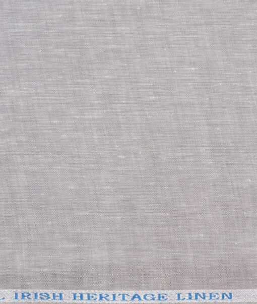 Burgoyne 60 LEA Irish Linen Self Design Shirting Fabric (Light Grey)