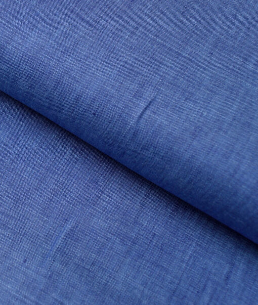 Burgoyne 60 LEA Irish Linen Self Design Shirting Fabric (Twilight Blue)
