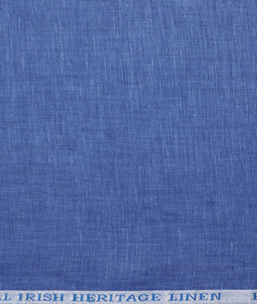 Burgoyne 60 LEA Irish Linen Self Design Shirting Fabric (Twilight Blue)