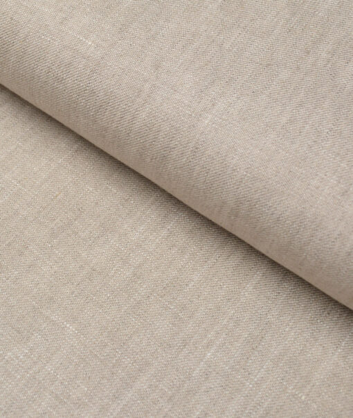 Burgoyne 40 LEA Solids 100% Linen Suiting Fabric (Oatmeal Beige)