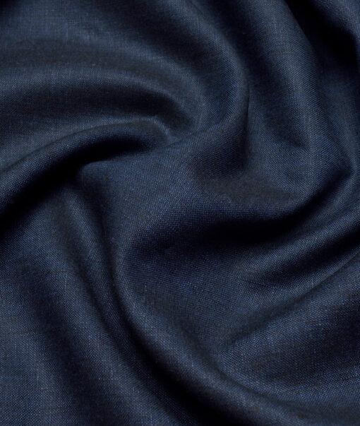 Burgoyne 25 LEA Structured 100% Linen Suiting Fabric (Dark Royal Blue)