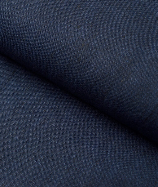 Burgoyne 25 LEA Structured 100% Linen Suiting Fabric (Dark Royal Blue)