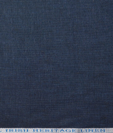 Burgoyne 25 LEA Structured 100% Linen Suiting Fabric (Dark Royal Blue)