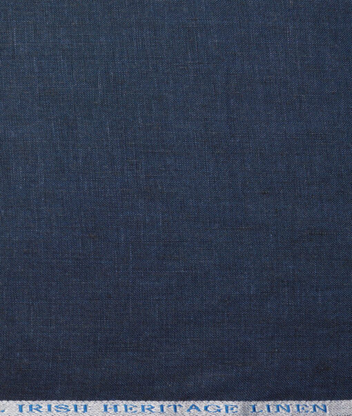 Burgoyne 25 LEA Structured 100% Linen Suiting Fabric (Dark Royal Blue)