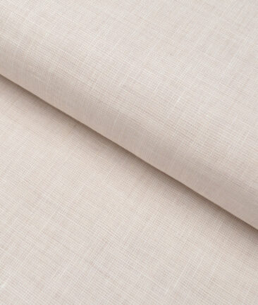 Burgoyne 25 LEA Structured 100% Linen Suiting Fabric (Light Beige)