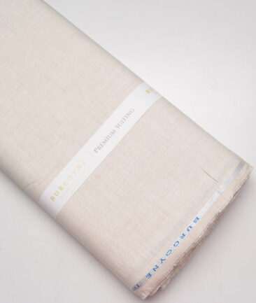Burgoyne 25 LEA Structured 100% Linen Suiting Fabric (Light Beige) - Image 6