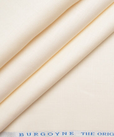 Burgoyne 44 LEA Self Design 100% Linen Suiting Fabric (Cream)