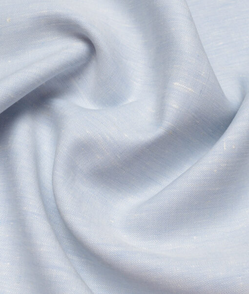 Burgoyne 44 LEA Self Design 100% Linen Suiting Fabric (Sky Blue)