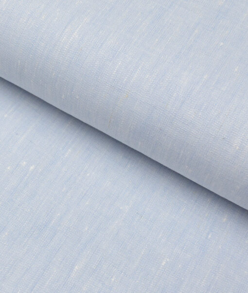 Burgoyne 44 LEA Self Design 100% Linen Suiting Fabric (Sky Blue)