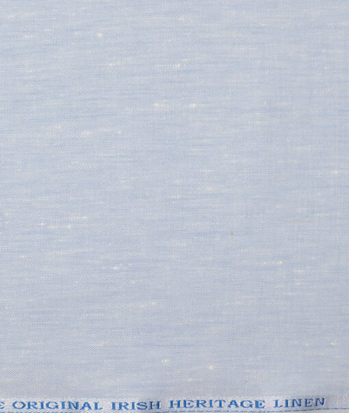 Burgoyne 44 LEA Self Design 100% Linen Suiting Fabric (Sky Blue)