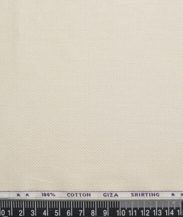 J.Hampstead  Giza Cotton Structured Shirting Fabric (Beige)