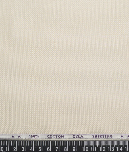 J.Hampstead  Giza Cotton Structured Shirting Fabric (Beige)