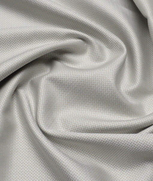 J.Hampstead  Giza Cotton Structured Shirting Fabric (Light Grey)