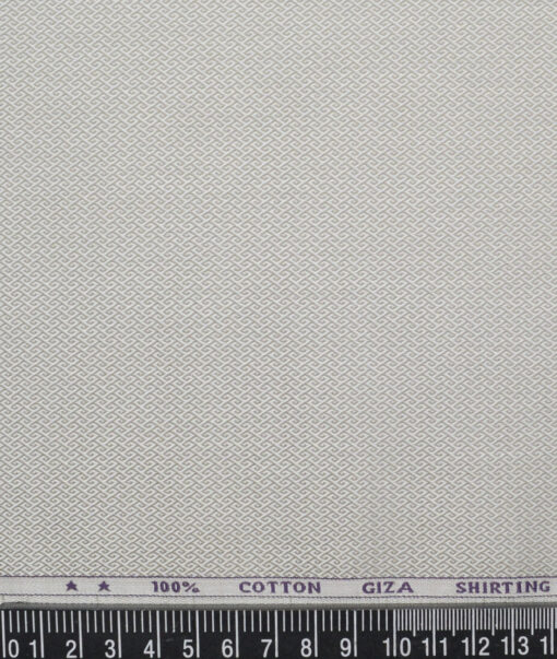 J.Hampstead  Giza Cotton Structured Shirting Fabric (Light Grey)