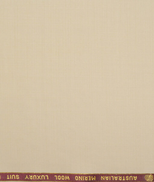 Vercelli Italy Super 120's Solids 50% Merino Wool Suiting Fabric (Beige)