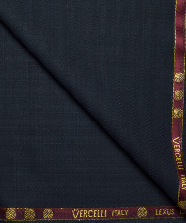 Vercelli Italy Super 120's Striped 50% Merino Wool Suiting Fabric (Dark Sea Green)