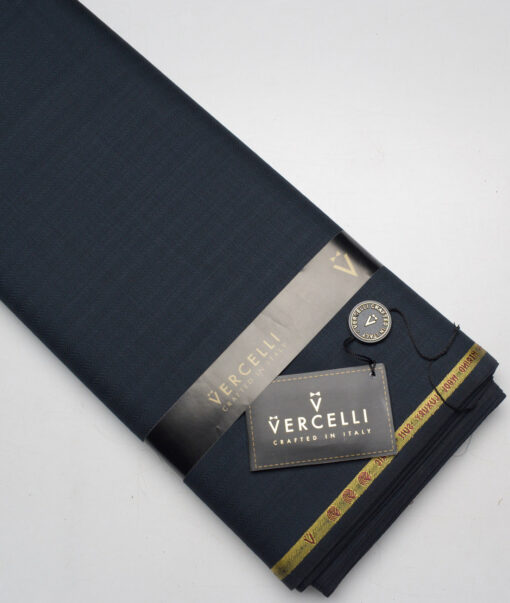 Vercelli Italy Super 120's Striped 50% Merino Wool Suiting Fabric (Dark Sea Green)