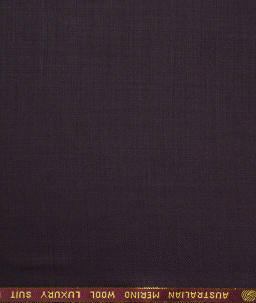 Vercelli Italy Super 120's Solids 50% Merino Wool Suiting Fabric (Dark Wine)