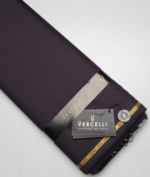 Vercelli Italy Super 120's Solids 50% Merino Wool Suiting Fabric (Dark Wine)
