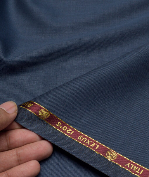Vercelli Italy Super 120's Solids 50% Merino Wool Suiting Fabric (Dusk Blue)