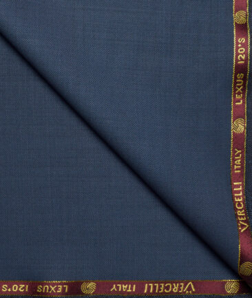 Vercelli Italy Super 120's Solids 50% Merino Wool Suiting Fabric (Dusk Blue)
