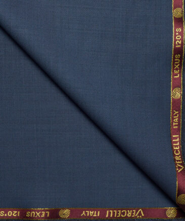 Vercelli Italy Super 120's Solids 50% Merino Wool Suiting Fabric (Dusk Blue)