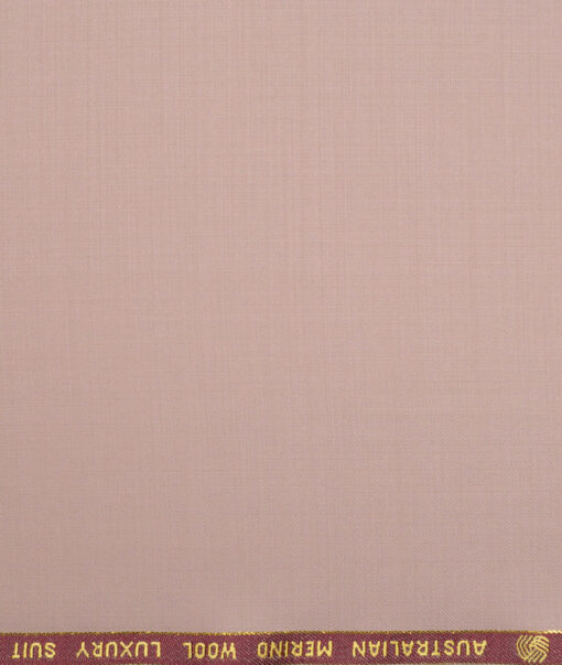 Vercelli Italy Super 120's Solids 50% Merino Wool Suiting Fabric (Oriental Pink)