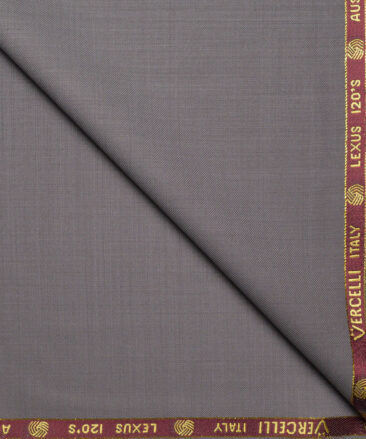 Vercelli Italy Super 120's Solids 50% Merino Wool Suiting Fabric (Warm Purplish Grey)