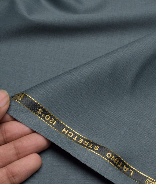 Vercelli Italy Super 120's Solids 50% Merino Wool Suiting Fabric (Turquoise Green)