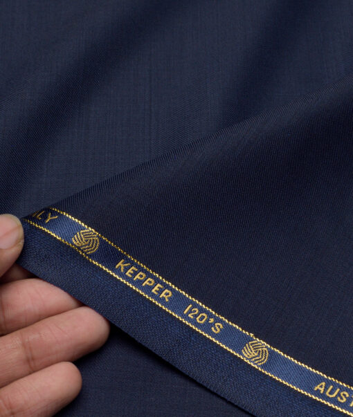 Vercelli Italy Super 120's Solids 70% Merino Wool Suiting Fabric (Dark Royal Blue)