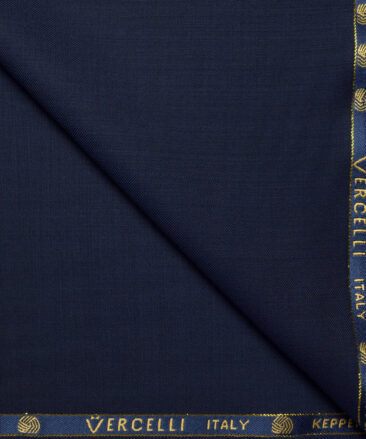 Vercelli Italy Super 120's Solids 70% Merino Wool Suiting Fabric (Dark Royal Blue)