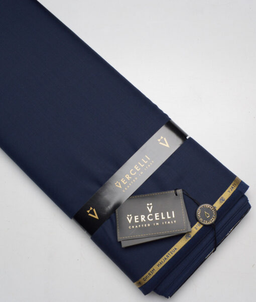 Vercelli Italy Super 120's Solids 70% Merino Wool Suiting Fabric (Dark Royal Blue)