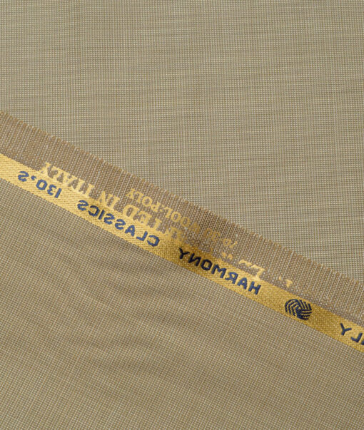 Vercelli Italy Super 130's Structured 70% Merino Wool Suiting Fabric (Light Brown)