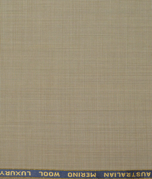 Vercelli Italy Super 130's Structured 70% Merino Wool Suiting Fabric (Light Brown)