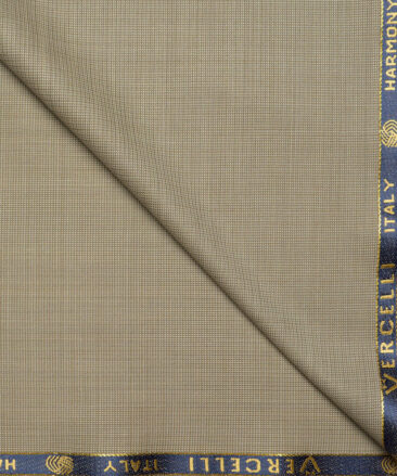 Vercelli Italy Super 130's Structured 70% Merino Wool Suiting Fabric (Light Brown)