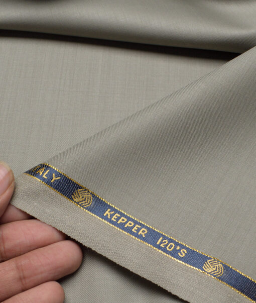 Vercelli Italy Super 120's Solids 70% Merino Wool Suiting Fabric (Light Pistachio Green)