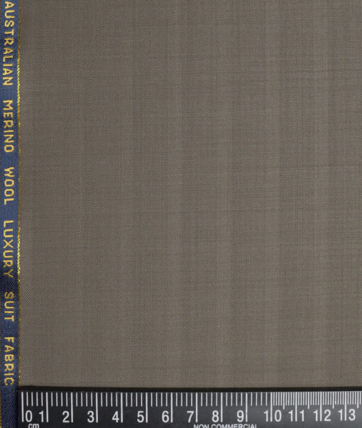Vercelli Italy Super 130's Striped 70% Merino Wool Suiting Fabric (Greenish Brown)
