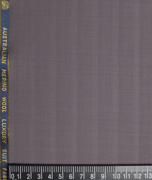 Vercelli Italy Super 130's Striped 70% Merino Wool Suiting Fabric (Greyish Purple)