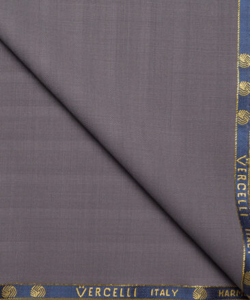 Vercelli Italy Super 130's Striped 70% Merino Wool Suiting Fabric (Greyish Purple)